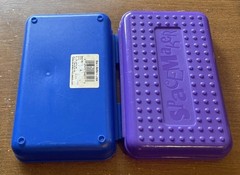 VTG Classic Spacemaker Pencil Box Purple & Blue Made In USA Case Newell 1994