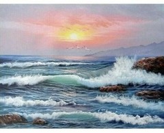 Sea Waves Paint By Number Kit For Adult DIY Painting 40x50CM Canvas