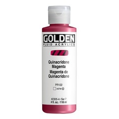 Fluid Acrylics Quinacridone Magenta 4 fl. oz. Bottle Professional Paint