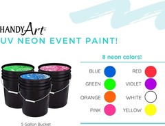 Neon Blacklight Glow Party Paint, 5 Gallon Bucket