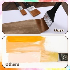 3Pcs Wide Flat Acrylic Paint Brushes for Acrylic Painting Large Nylon Artist …