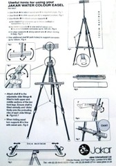 Jakar Watercolour Aluminium Easel Adjustable Canvas Holder Height Up 120cm + Bag