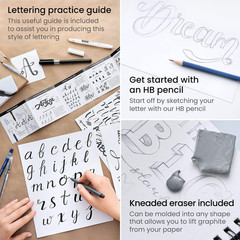 Hand Lettering Pens Set of 12 – Calligraphy and Brush Pens with Guidebook, Penci