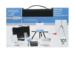 Artist’s Loft 101 Piece Deluxe Studio Art Set w/Easel & Messenger Bag NIB