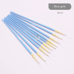 10 Pcs Pack of Nylon Fine Detail Paint Brushes #0 Wood Rod Sharp Tip Flexible