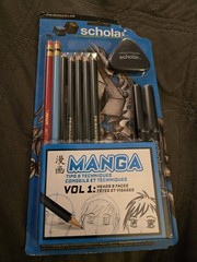 NEW Scholar 10 Piece Manga Drawing Set NIP FREE SHIPPING