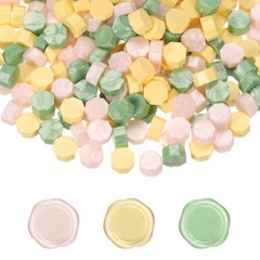 Wax Seal Beads, 600 Pcs Wax Sealing Beads, Light Yellow/Light Pink/Green