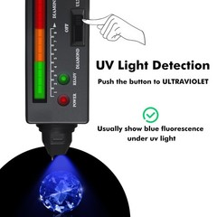 Diamond Tester Pen with 365nm UV Light & Thermal Sensor Fast 0.5s Detection