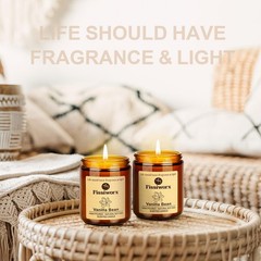 Fissiworx Vanilla Scented 3.5 inches (W) x 4.3 (H), scented candle