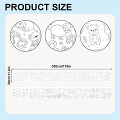 Giant Coloring Paper Roll for Kids, 300x30cm/118×11.8in Art Paper Drawing Craft