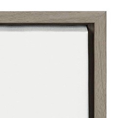 Sylvie Baby Zebra Animal Print Portrait Framed Canvas Wall 33L” x 23W” Grey