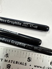 GENERALS PENCIL CO. WOODLESS 3 GRAPHITE PENCILS 6B Extra Soft