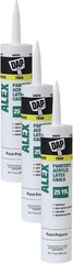 DAP Alex Painter’s Acrylic Latex Caulk, White, 10.1 Oz (7079818670) (Pack of 3)