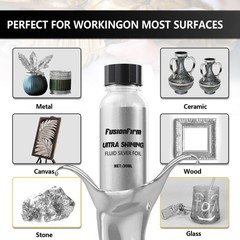 Liquid Silver Leaf Paint Kit – Quick Dry Metallic Gilding for Crafts & Decor
