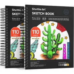 9×12” Sketchbook 220 Sheets Total Pack of 2110 Sheets Each 68lb/100gsm Thick …