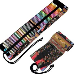 70 Colored Pencils Set with Roll up Canvas Case for Adult Coloring Books Drawing