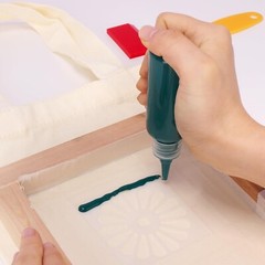 37 Pieces Kids Screen Printing Kit Includes Wood Silk Multicolor