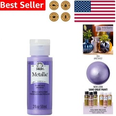 Shimmering Craft Paint Acrylic Amethyst 654 Metallic Finish 2oz Multi-Surface