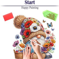 Dwarf Flower Diamond Painting Kit 5D Full Drill DIY Craft