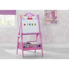 Kids Art Easel Peppa Pig Pink Wood Creative Learning Draw Dry Erase White Board