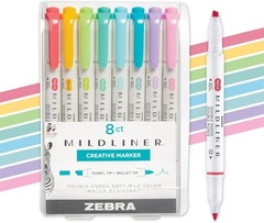 Mildliner Dual-Tip Highlighter Marker Set, Broad and Fine Tips, No Bleed, Ide…
