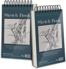 Small Sketchbook 5.5″ X 8.5″ – 2 Pack Top Spiral Mini Sketch Pad, Small Sketch B