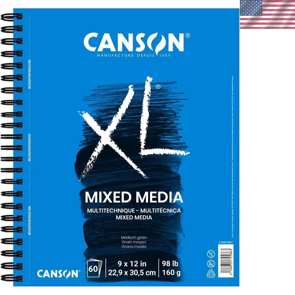 9″ x 12″ Mixed Media Pad – 60 Sheets, Lightweight & Watercolor Finish