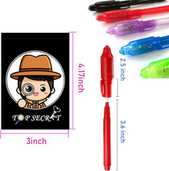 SCStyle Invisible Ink Pen 28Pcs with UV Light Magic Marker for Secret Messages,