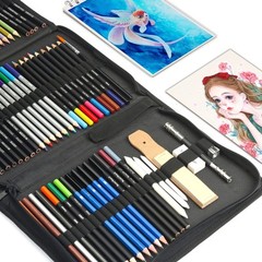 Juego De 76 Kits De Dibujo Y Bocetos: Suministros De Arte Profesional Con Cu…