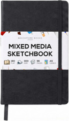 Beechmore Books 300 GSM Heavyweight Mixed Media Sketchbook A5 5.8″ X 8.3″ Vegan