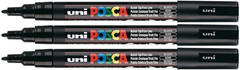 Uni Posca PC-3M Black Paint Markers – Pack of 3 (Imported from Japan)