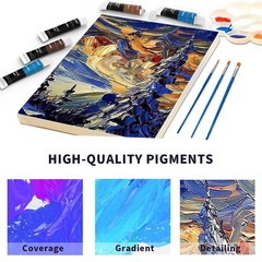 Aen Art Acrylic Paint Set for Pumpkin 0.04 fl oz (Pack of 16), Basic