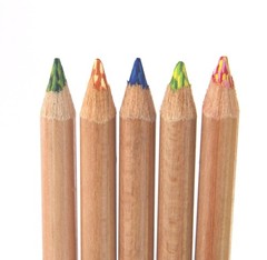 Tri-Tone Multi-Colored Pencil Set, 24 Assorted Colors in Tin and Blister-Card…