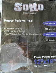 SOHO Urban Artist Palette Paper Pad: 30 – 12″ x 16″(30 sheets) White -New Sealed