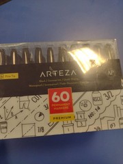 Arteza Fine Tip Permanent Markers – Set of 60 BRAND NEW!!! ( Tiny Rip On Seal)