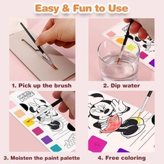 Paint with Water Coloring Books for Kids, Pocket Mess Free Watercolor Paintin…