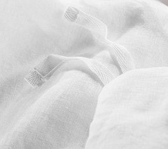100% Stone Washed French Linen Duvet Cover Set 3 Pieces – Super King White