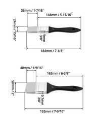 Paint Brush, Silicone Color Shaper Brush, 2 Pcs 1 inch,2 inch Solid Flat Flex…