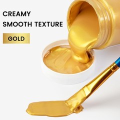 Acrylic Paint Metallic Gold, 100ml Gold Leaf Paint for Art Painting, Hand-crafts
