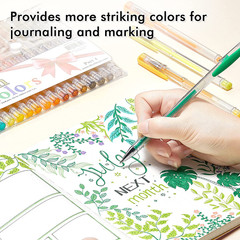 120 Unique Colors (No Duplicates) Gel Pens Gel Pen Set for Adult Coloring Books