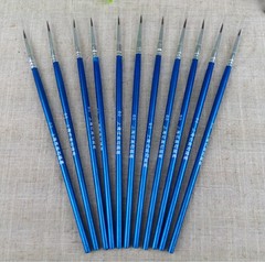 New 10Pcs Nylon Hair Artists Paint Brush Acrylic Watercolor Round Pointed Tip