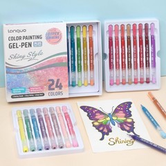 Glitter Pens for Adult Coloring, 24 Colors Special Shining Multi Glitter Pens…