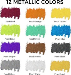 Metallic Oil Pastels Set of 12 Colors, Soft Oil Pastels for Art Painting, Dra…