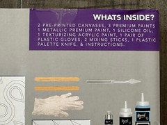 Original Art By U Marble Pour Kit With 2 Textured Abstract Canvases
