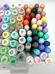 Rare Ohuhu 9 Japanese Traditional Colors Copic Mixed Set 76pcs No Case