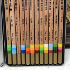 Koh-I-Noor Tri-Tone Pencils Multi-Colored Leads Set Of 11 pencils & 1 Blender