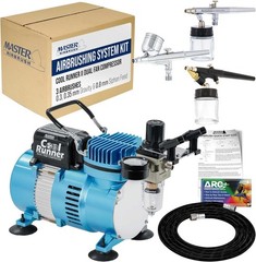 Multi Purpose Airbrushing Kit with Compressor and 3 Versatile Airbrushes