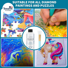 200ML Diamond Painting Sealer with Silicone Brush, Updated 5D Diamond Painting G