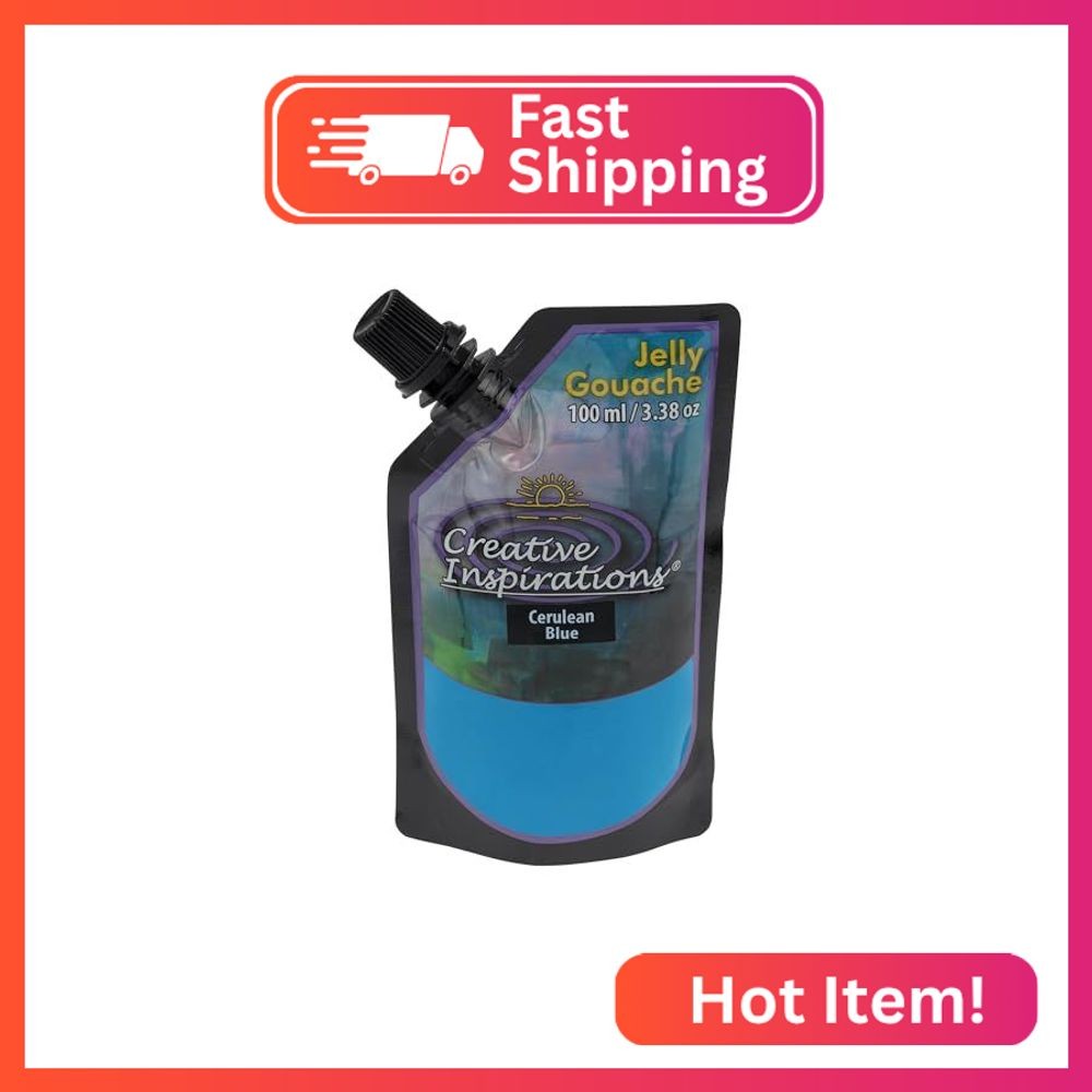Creative Inspirations Jelly Gouache – Cerulean Blue 100 mL – Unique & Vibrant Je
