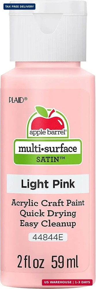 Apple Barrel Multi Surface Acrylic Paint, 2 Fl Oz (Pack of 1), Light Pink- (Pack